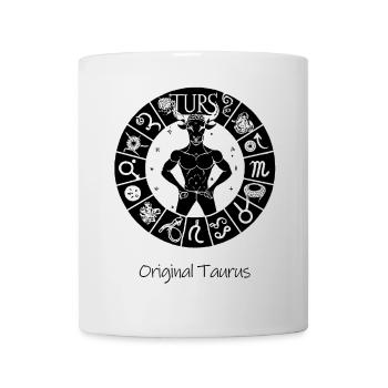 Sternzeichen Stier 001 schwarz - Tasse - Weiß - Vorne