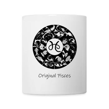 Zodiac sign Pisces 001 black - Mug - white - Front