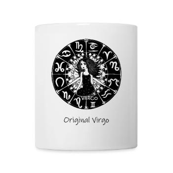 Zodiac sign Virgo 002 black - Mug - white - Front
