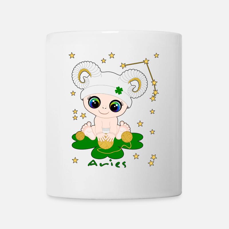 sternzeichen_aries - Mug blanc - blanc