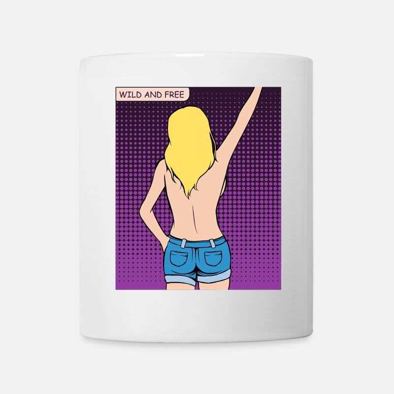 Wilde Freiheit Rückenfigur - Tasse - Weiß