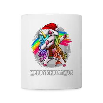 Dabbing Licorne Noël Dicton Licorne - Mug blanc - blanc - Devant