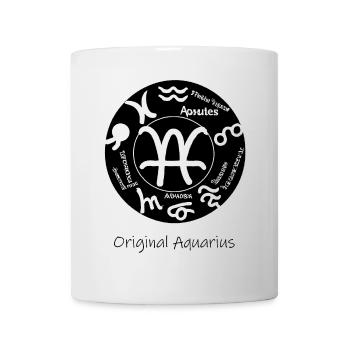 Sternzeichen Wassermann 002 schwarz - Tasse - Weiß - Vorne