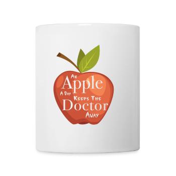 An apple a day keeps the Doctor away - Tasse - Weiß - Vorne