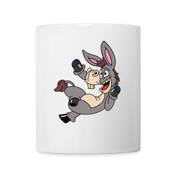 Lustiger Esel - Tasse - Weiß - Vorne
