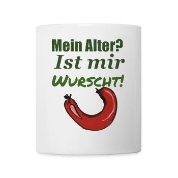 Geburtstagspruch Alter - Tasse - Weiß - Vorne