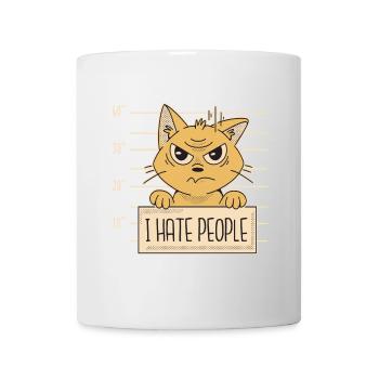 Cat I Hate People I hate people - Mug - white - Front