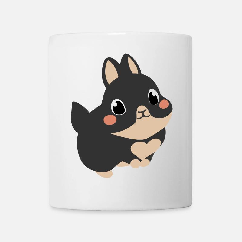 Petit lapin mignon avec cœur - Mug blanc - blanc