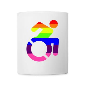 Rollstuhl LGBTQ-Symbol für Männer # - Tasse - Weiß - Vorne