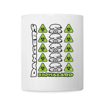 Gas mask and dangers - Mug - white - Front
