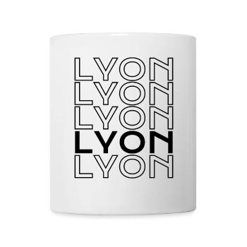 Lyon France Fra Typographie - Mug blanc - blanc - Devant
