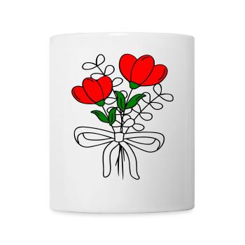Blumenstrauss, Fleurs - Mug blanc - blanc - Devant
