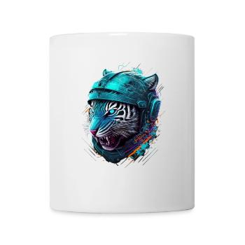 Tigre Neon Casque Grafiti - Mug blanc - blanc - Devant