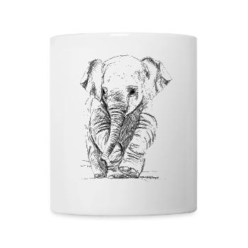 Éléphant - Mug blanc - blanc - Devant
