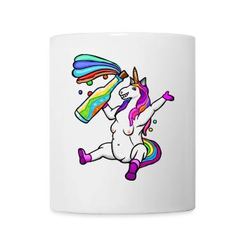 lustiges LGPT-Einhorn, buntes Einhorn, Regenbogen - Tasse - Weiß - Vorne