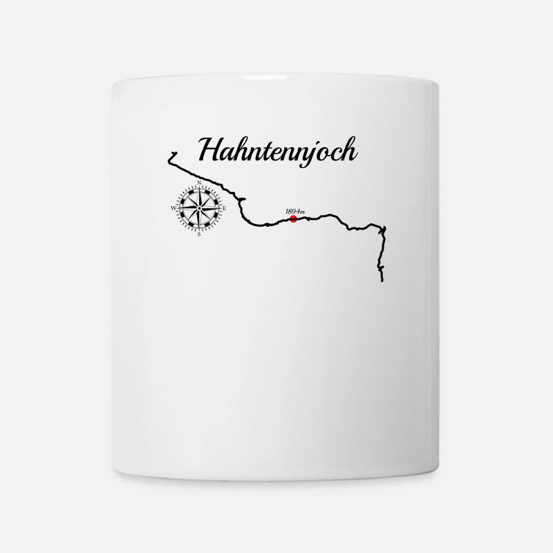 Hahntennjoch Serpentinen - Tasse - Weiß