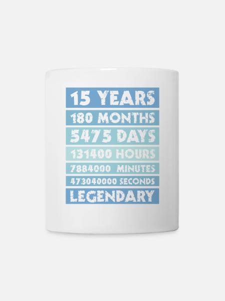 15 ans légendaire - Anniversaire - Entreprise - Anniversaire - Mug blanc - blanc
