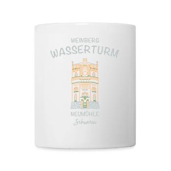 Schwerin, Wasserturm Neumühle auf dem Weinberg - Tasse - Weiß - Vorne