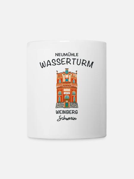 Schwerin, Wasserturm auf dem Weinberg - Tasse - Weiß