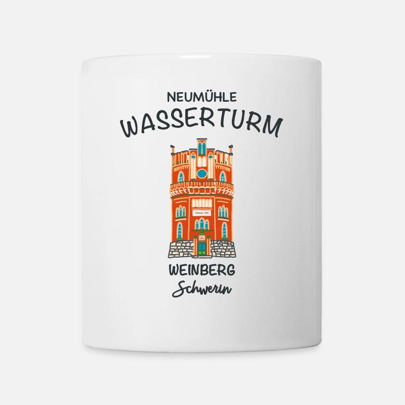 Schwerin, Wasserturm auf dem Weinberg - Tasse - Weiß