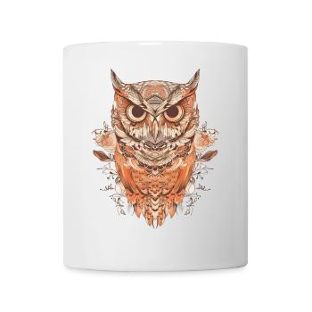 Pattern Owl - Mug - white - Front