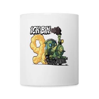 Ich bin 9 - 9. Geburtstag Zug Dampflok - Tasse - Weiß - Vorne
