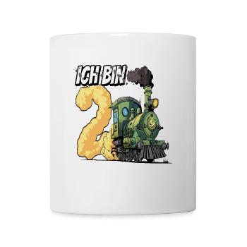 Ich bin 2 - 2. Geburtstag Zug Dampflok - Tasse - Weiß - Vorne