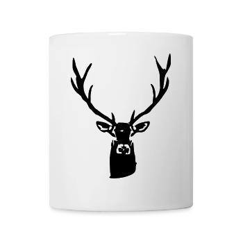 Cerf noble de l’avant - Mug blanc - blanc - Devant