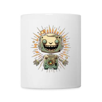 Sunburst Robot Grin - Mug - white - Front