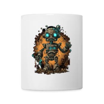 mignon petit robot - Mug blanc - blanc - Devant