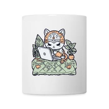 Tech Cat in Garden Armor - Mug - white - Front