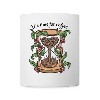 Coffee Time Botanische Sanduhr - Tasse - Weiß - Vorne