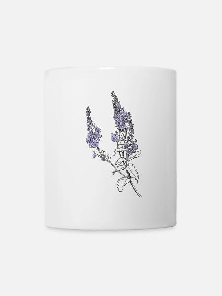 Lila Salbeiblüten - Tasse - Weiß