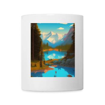 Paysage nature forêt - Mug blanc - blanc - Devant