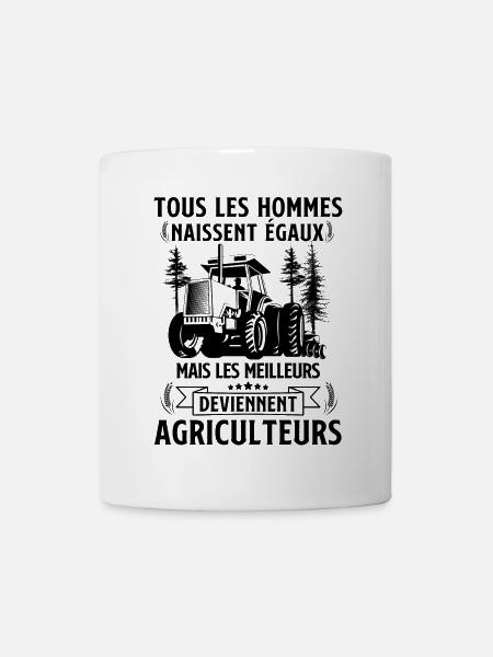 Humour agriculteur 1 - Mug blanc - blanc