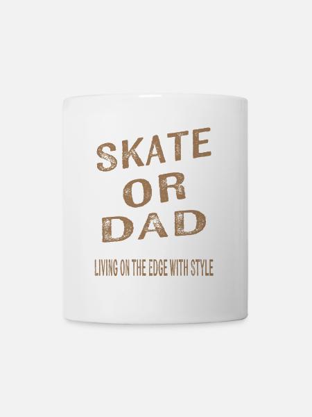 Skater Papa Einzigartige Geschenkidee für Papa - Tasse - Weiß