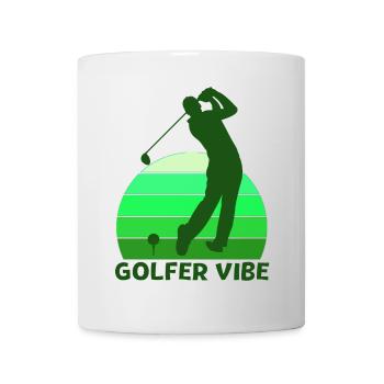 Golf, Golfer, Golfer Vibe - Tasse - Weiß - Vorne