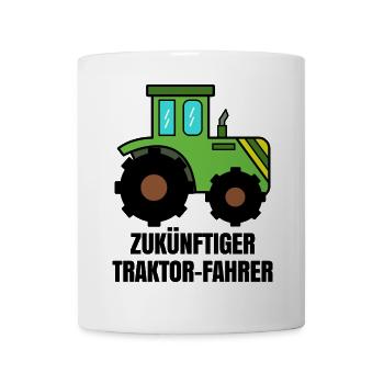 Traktor Nutzfahrzeug Landwirtschaft Statement Feld - Tasse - Weiß - Vorne