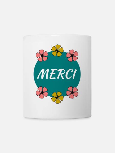 MAÎTRESSE. MERCI. MERCI MAÎTRESSE. FLEUR - Mug blanc - blanc