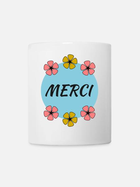 MERCI. MAÎTRESSE. MAÎTRE. MERCI MAÎTRESSE. CADEAU - Mug blanc - blanc