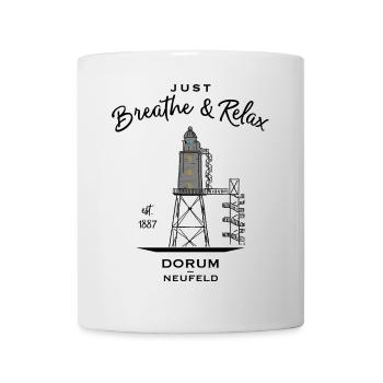 Phare de Dorum Neufeld, côte allemande de la mer du Nord - Mug blanc - blanc - Devant