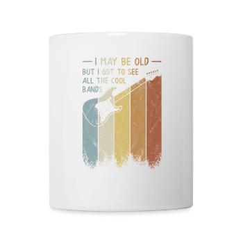 Je suis peut-être vieux, mais j’ai pu voir tous les groupes cool - Mug blanc - blanc - Devant