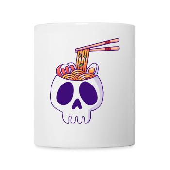 Schädel und Nudeln - Tasse - Weiß - Vorne