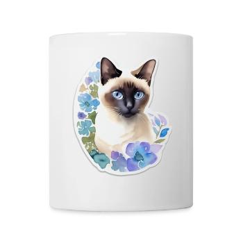 Siamkatze - Tasse - Weiß - Vorne