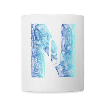 No N letter Name No line fine on Geo terrain - Mug - white - Front