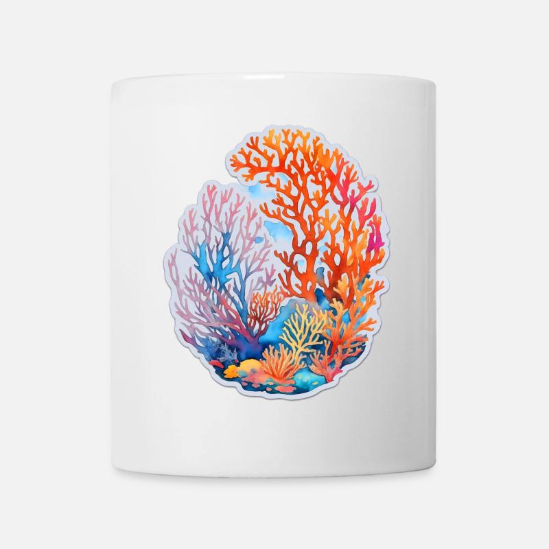 Korallen - Tasse - Weiß