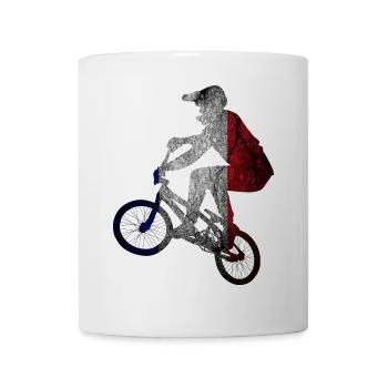 Tri-Color-Radfahrer-Silhouette - Tasse - Weiß - Vorne