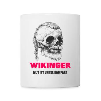 Wikinger Totenkopf Design - Tasse - Weiß - Vorne