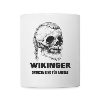 Wikinger Totenkopf Design - Tasse - Weiß - Vorne