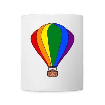 Regenbogen-Ballon - Tasse - Weiß - Vorne